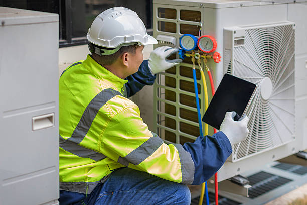 Professional Ductwork Repair technician working in Orient, NY